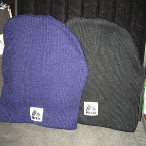 2 RBX beanies—1 navy 1 black